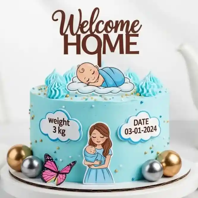 Welcome Home Cake for Baby