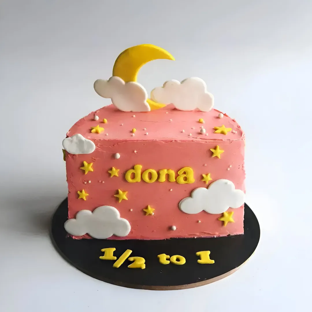Half Birthday Cake for Baby Girl