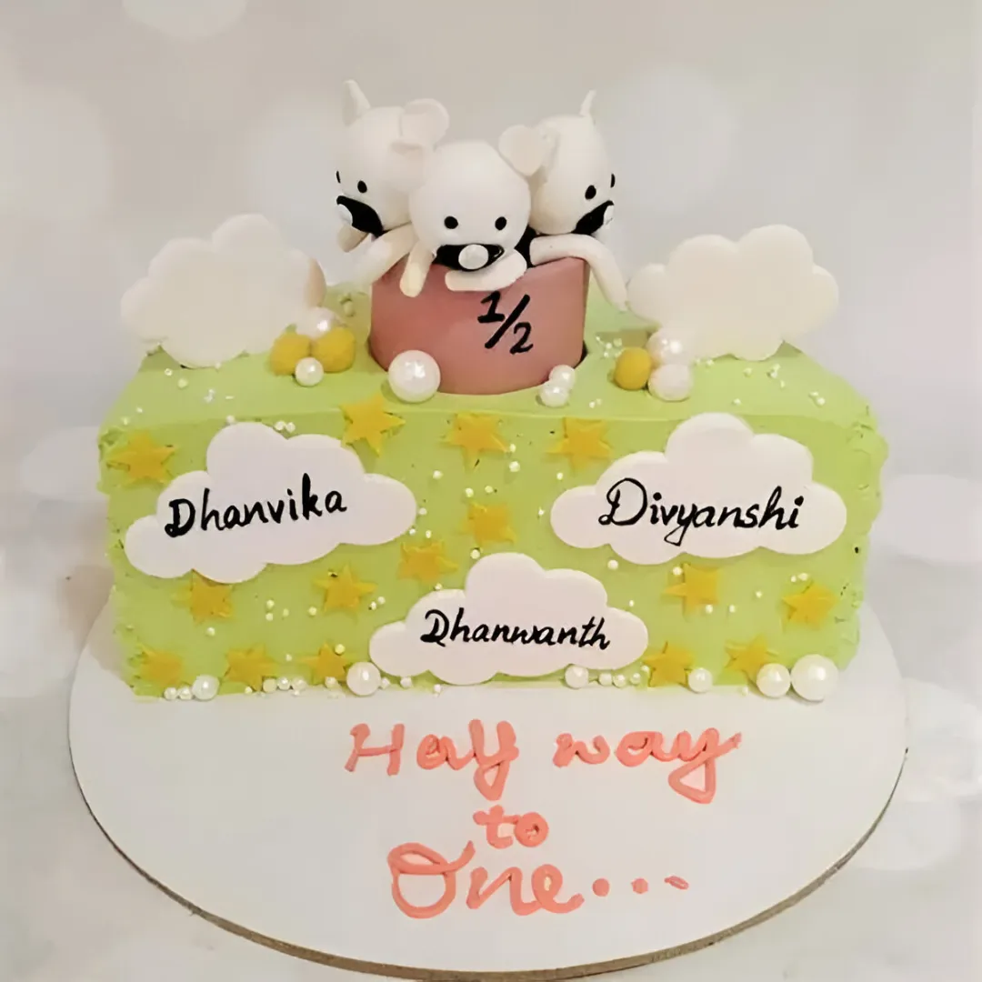 Customized Half Birthday Cake