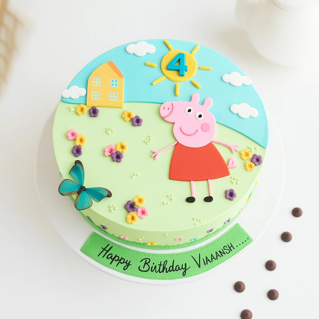 Peppa Pig Theme Cake