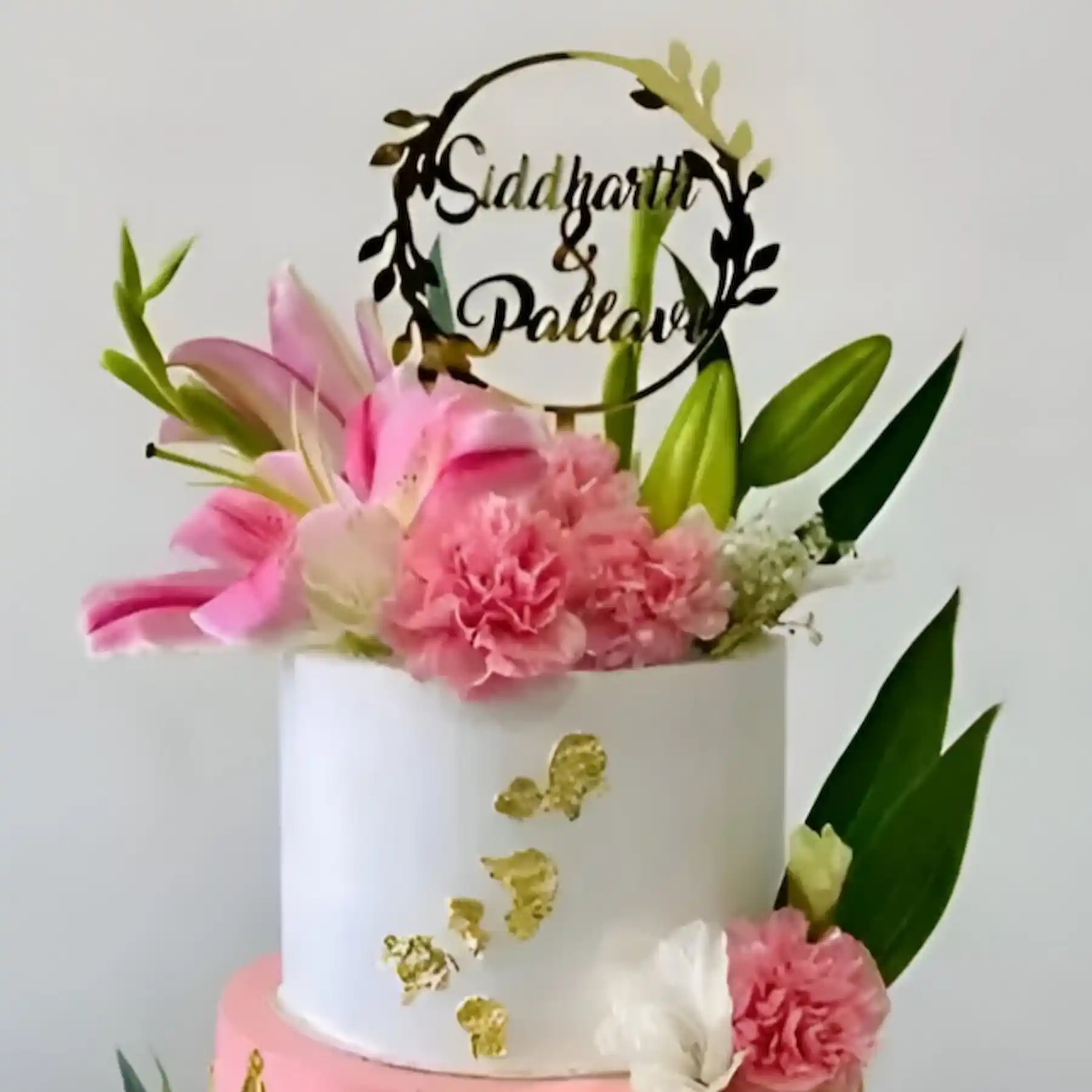 2 Tier Engagement Cake