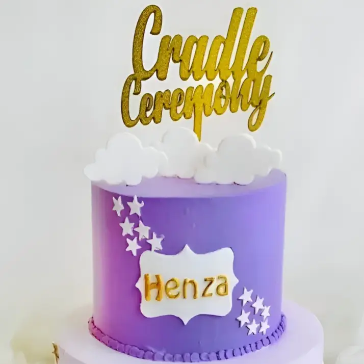 2 Tier Cradle Ceremony Cake