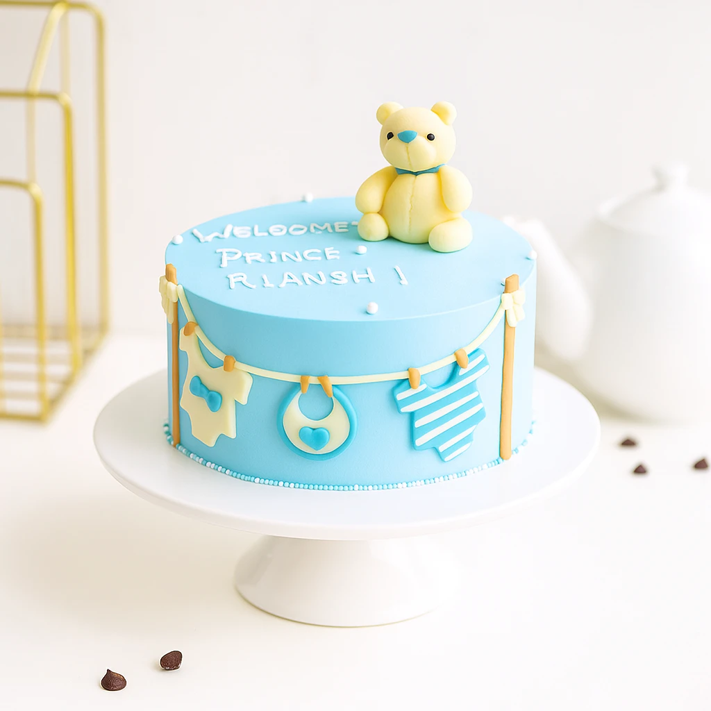 New Born Baby Theme Cake