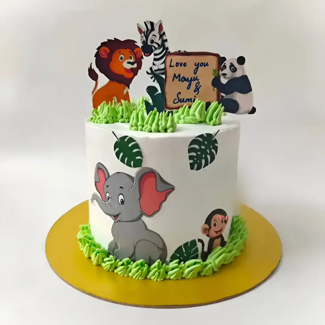  Jungle Theme Cake For Girls