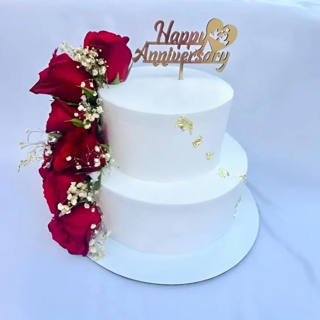 Anniversary Floral Cake