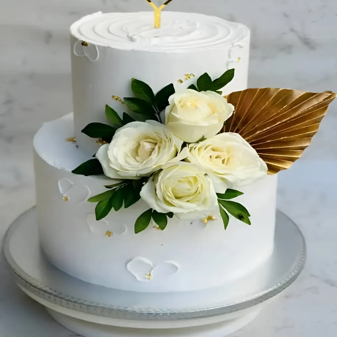 Floral Engagement Cake
