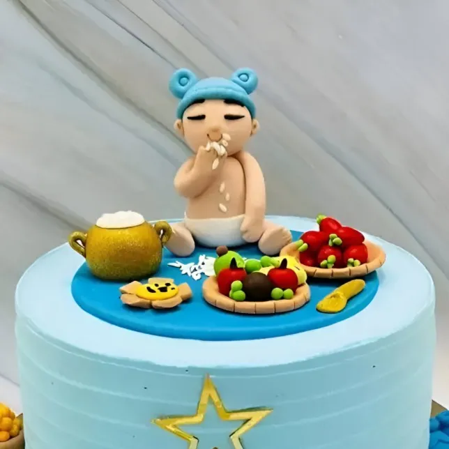 Annaprashan Ceremony Boy Theme Cake