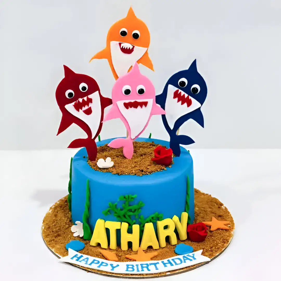 Baby Shark Theme Cake