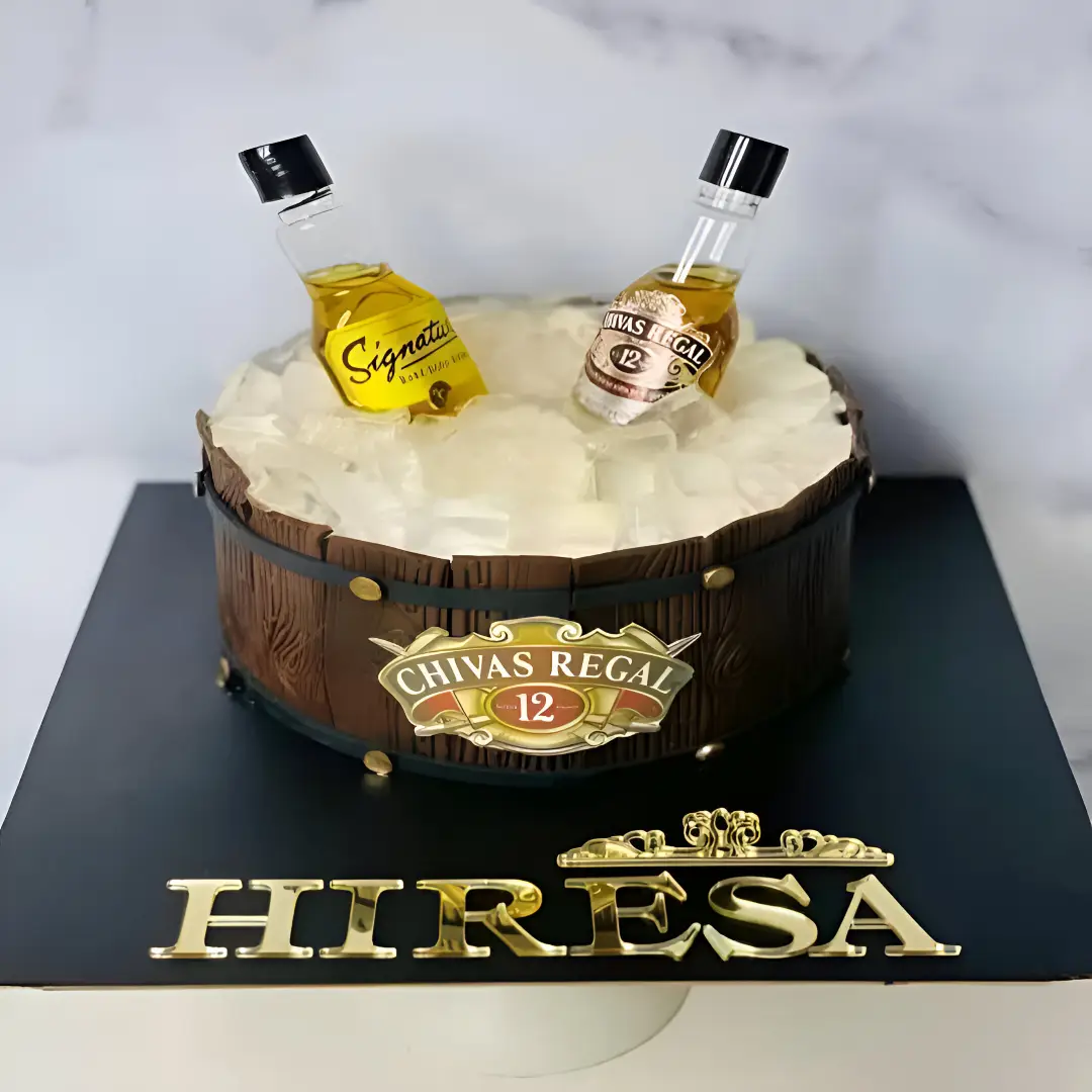 Whiskey Theme Cake
