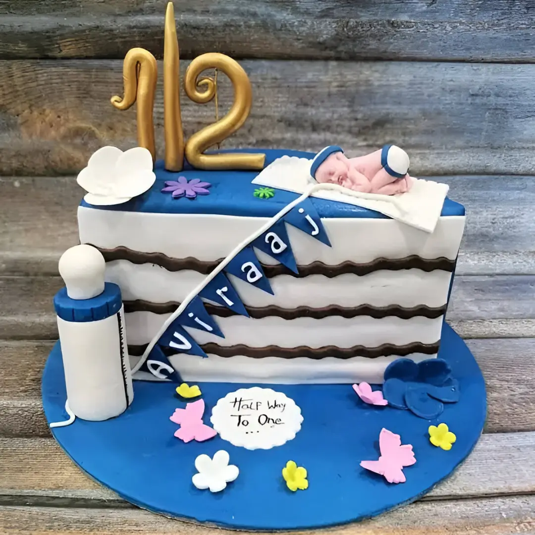 Half Birthday Cake for Boys