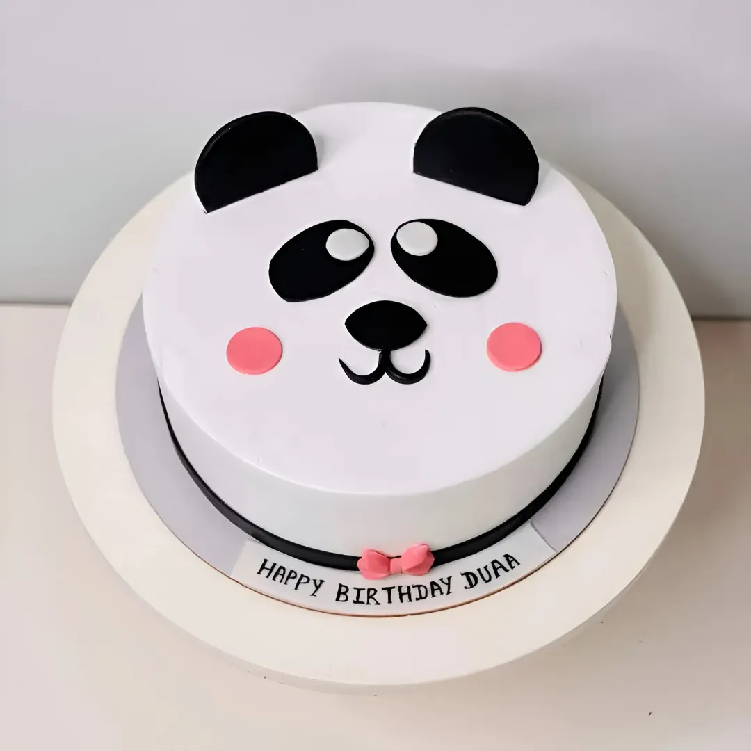 Cute Panda Face Cake