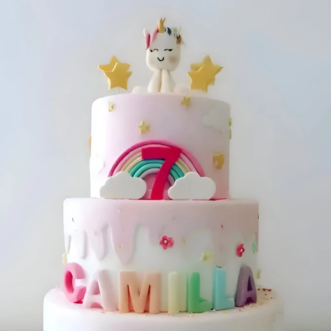 3 Tier Unicorn Cake