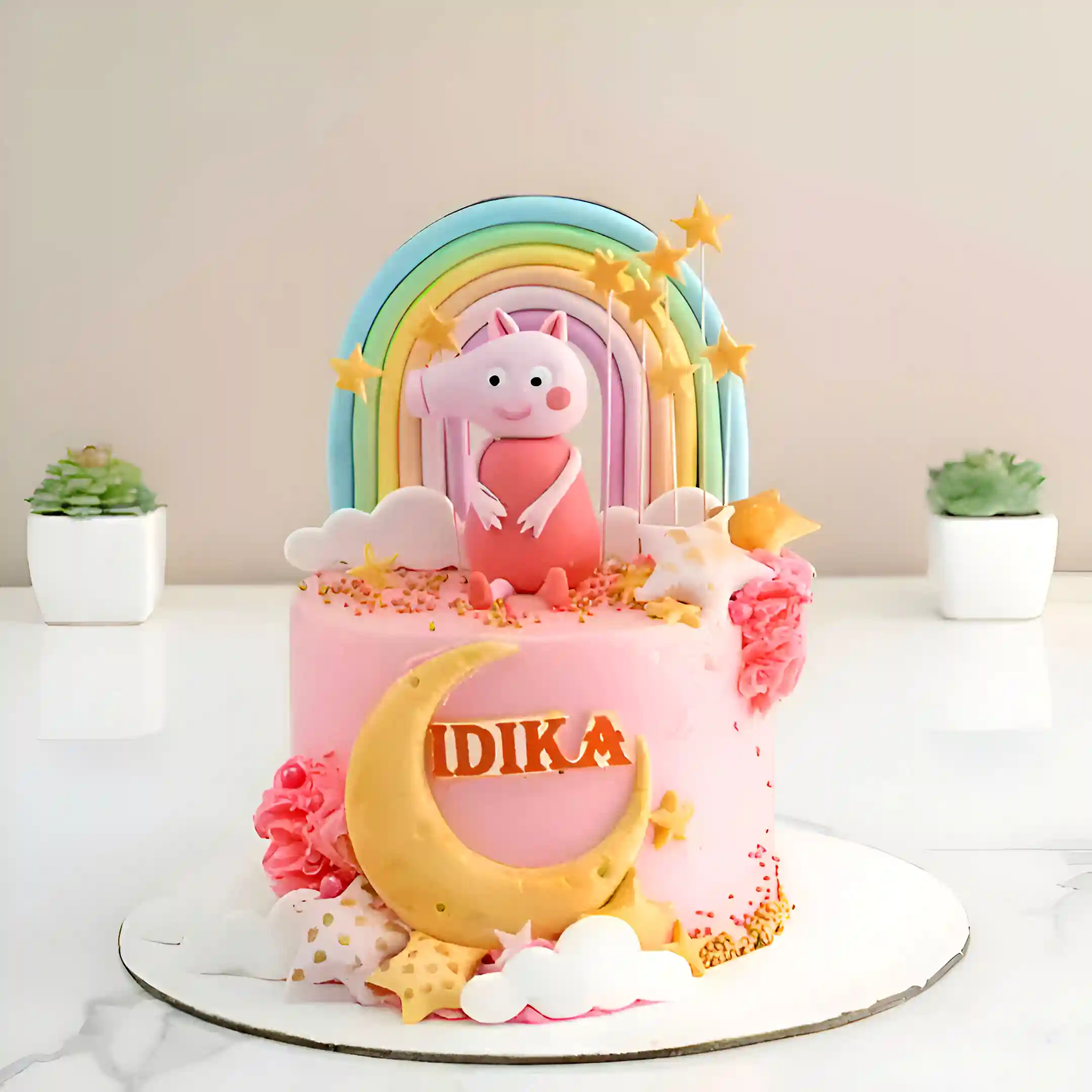 Peppa Pig Rainbow Cake
