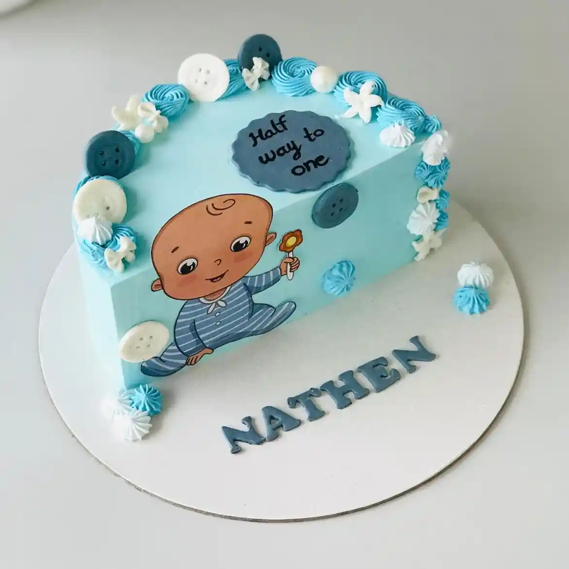 Half Birthday Crown Cake