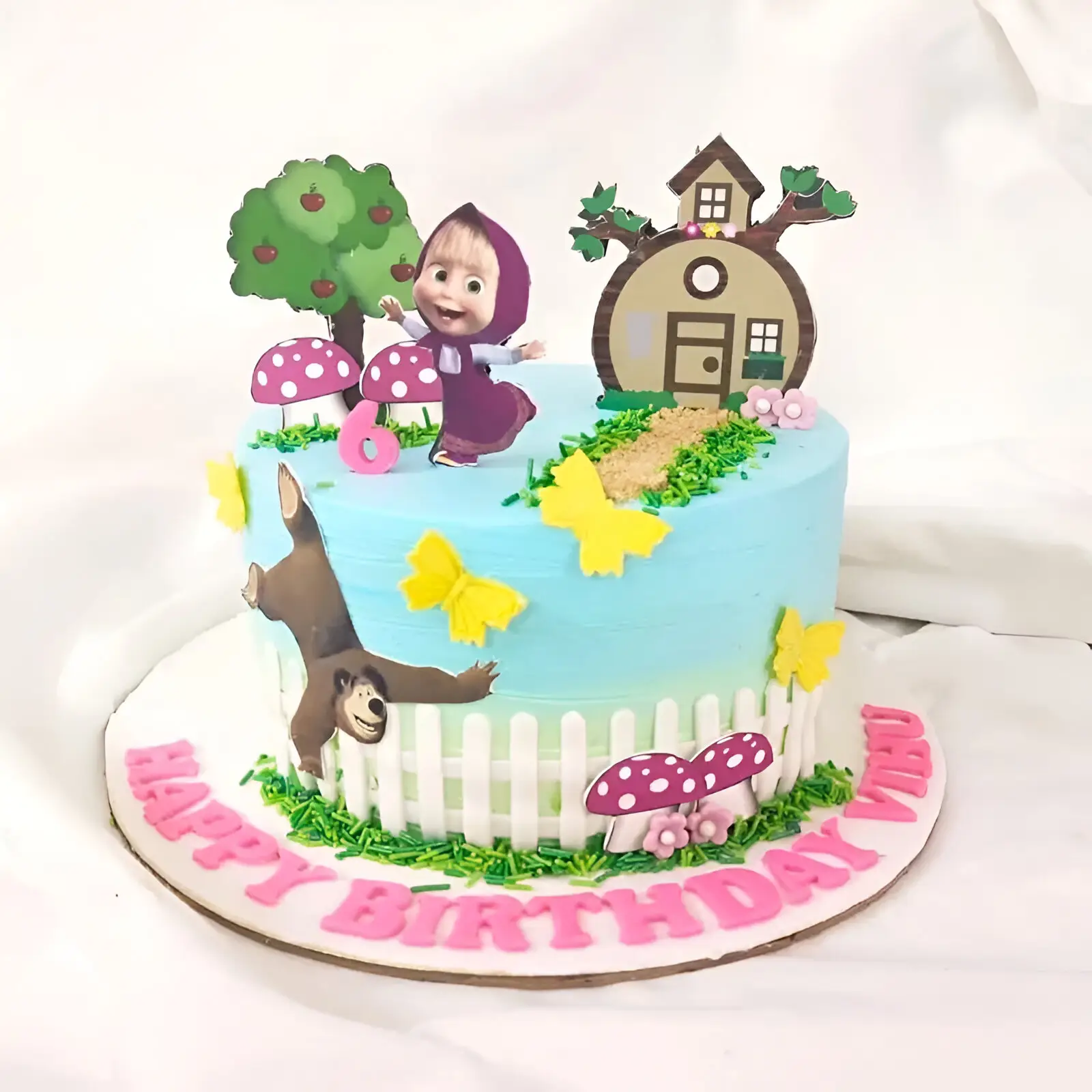 Masha and Bear Birthday Cake