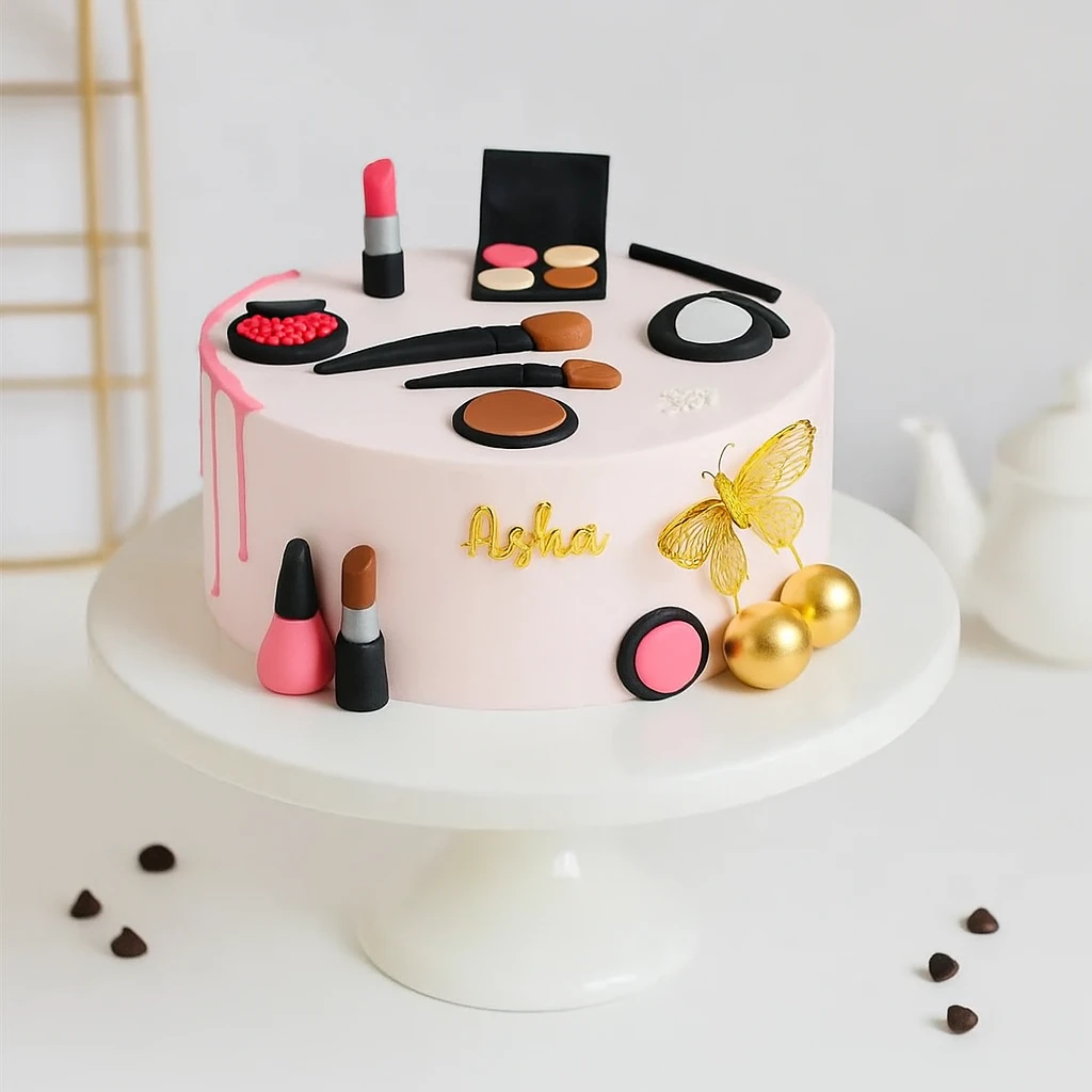 Makeup Theme Cake