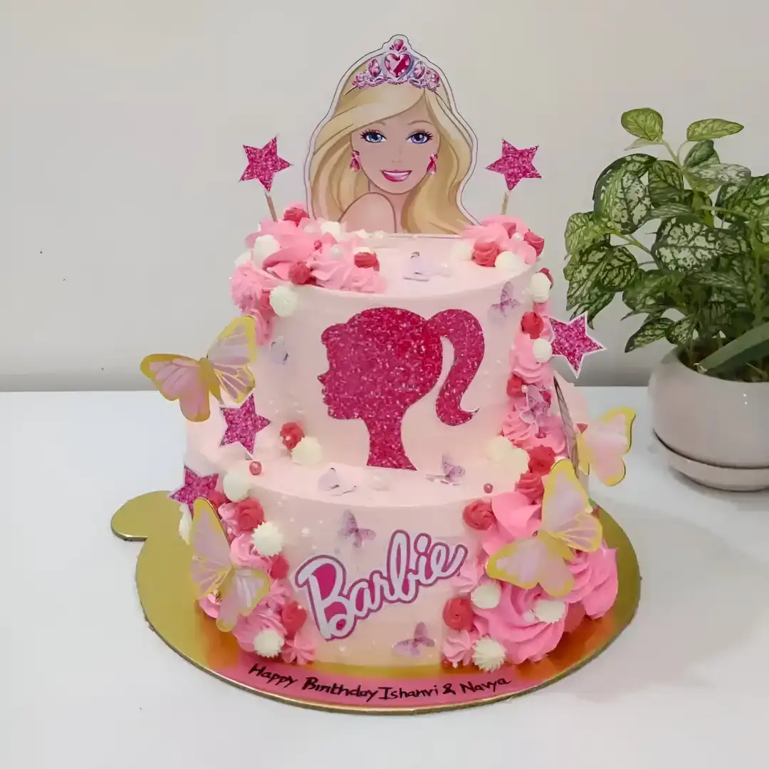 Barbie Theme Fondant Cake