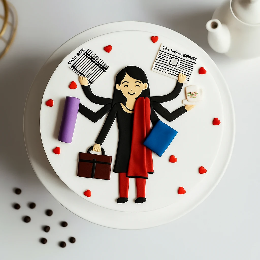 Multi-Tasking Mom Cake