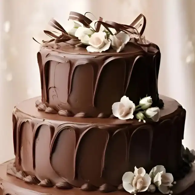 3 Tier Chocolate Anniversary Cake