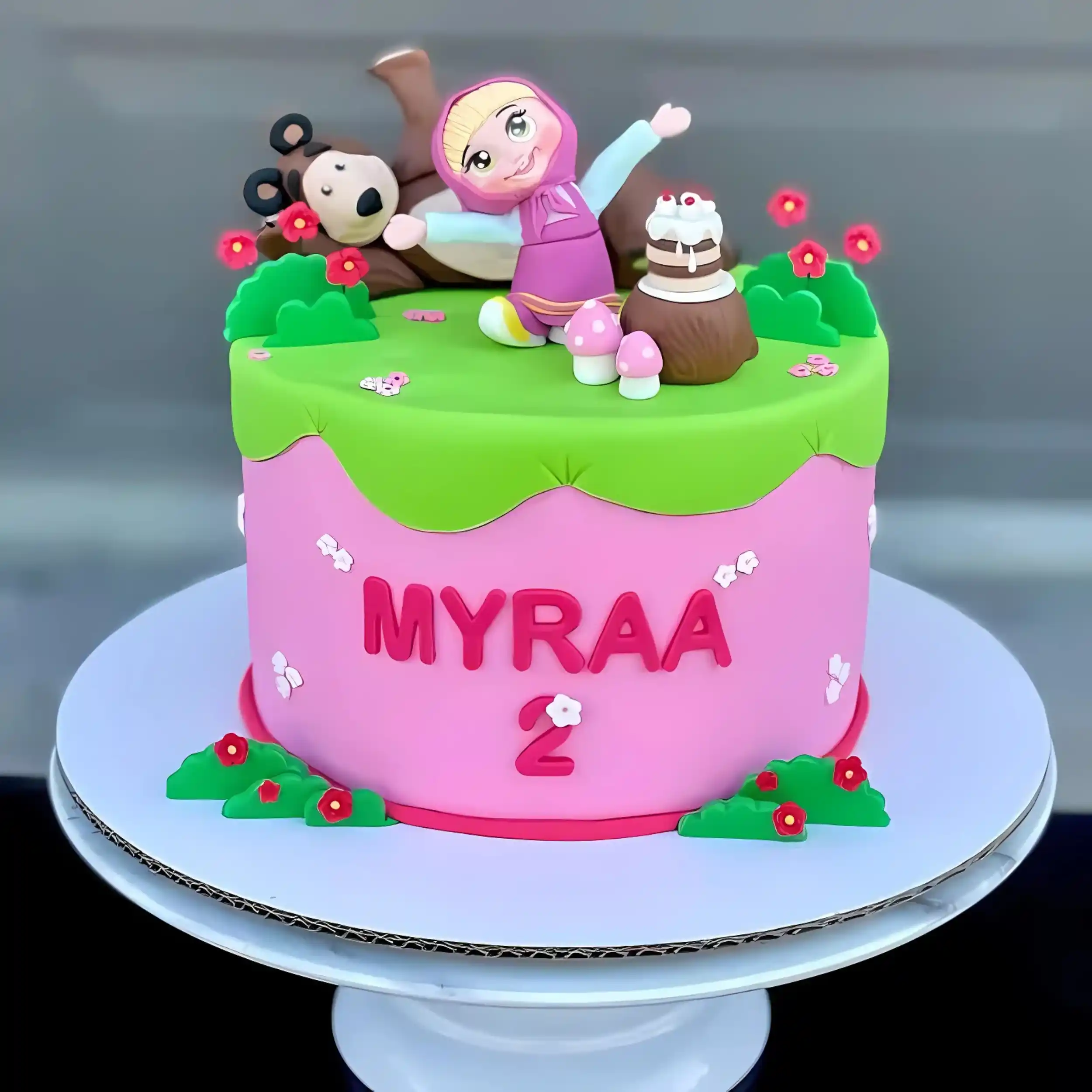 Masha and Bear Theme Cake