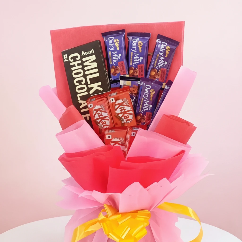 Cute Chocolate Bouquet for Girlfriend