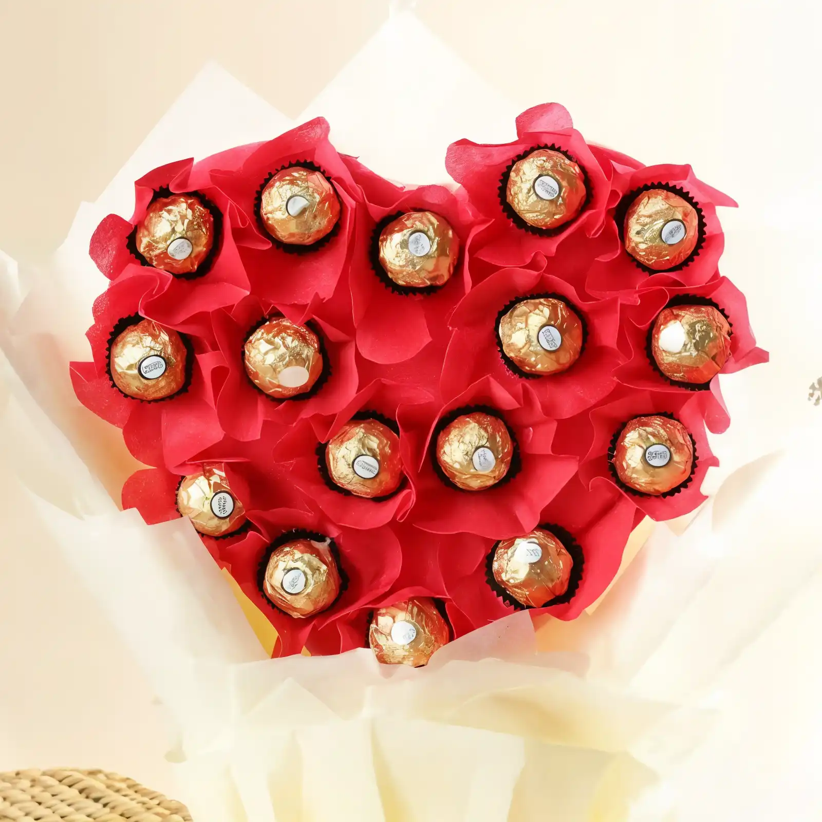 Heart Shaped Ferrero Rocher Bouquet