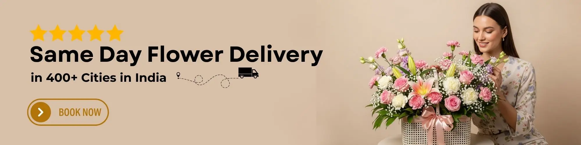 Flower Delivery Banner for Giftlaya