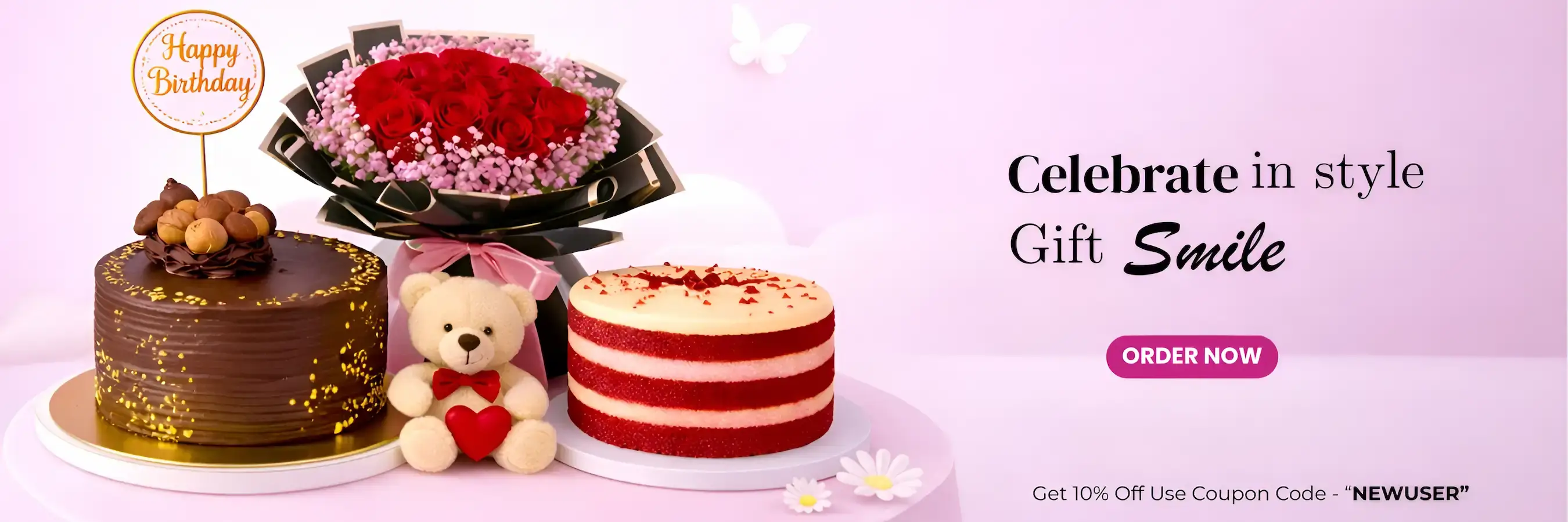 cake ,bouquet combo offer