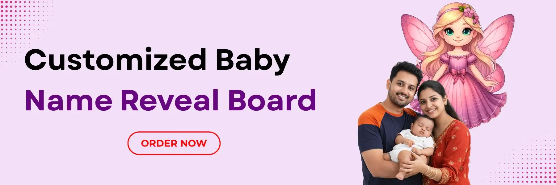 Baby Name Reveal Board Banner