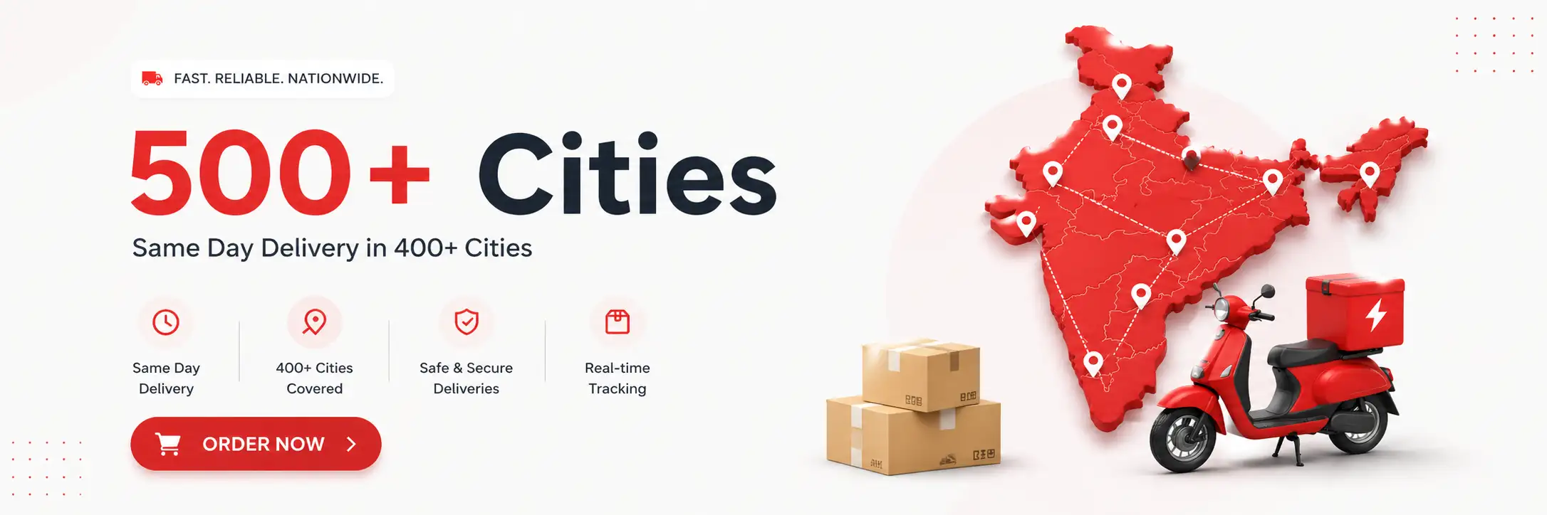 Giftlaya corporate gifting banner showing 500+ cities coverage with same day delivery across India and fast online gift delivery service